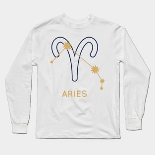 Aries Zodiac Starmap Long Sleeve T-Shirt